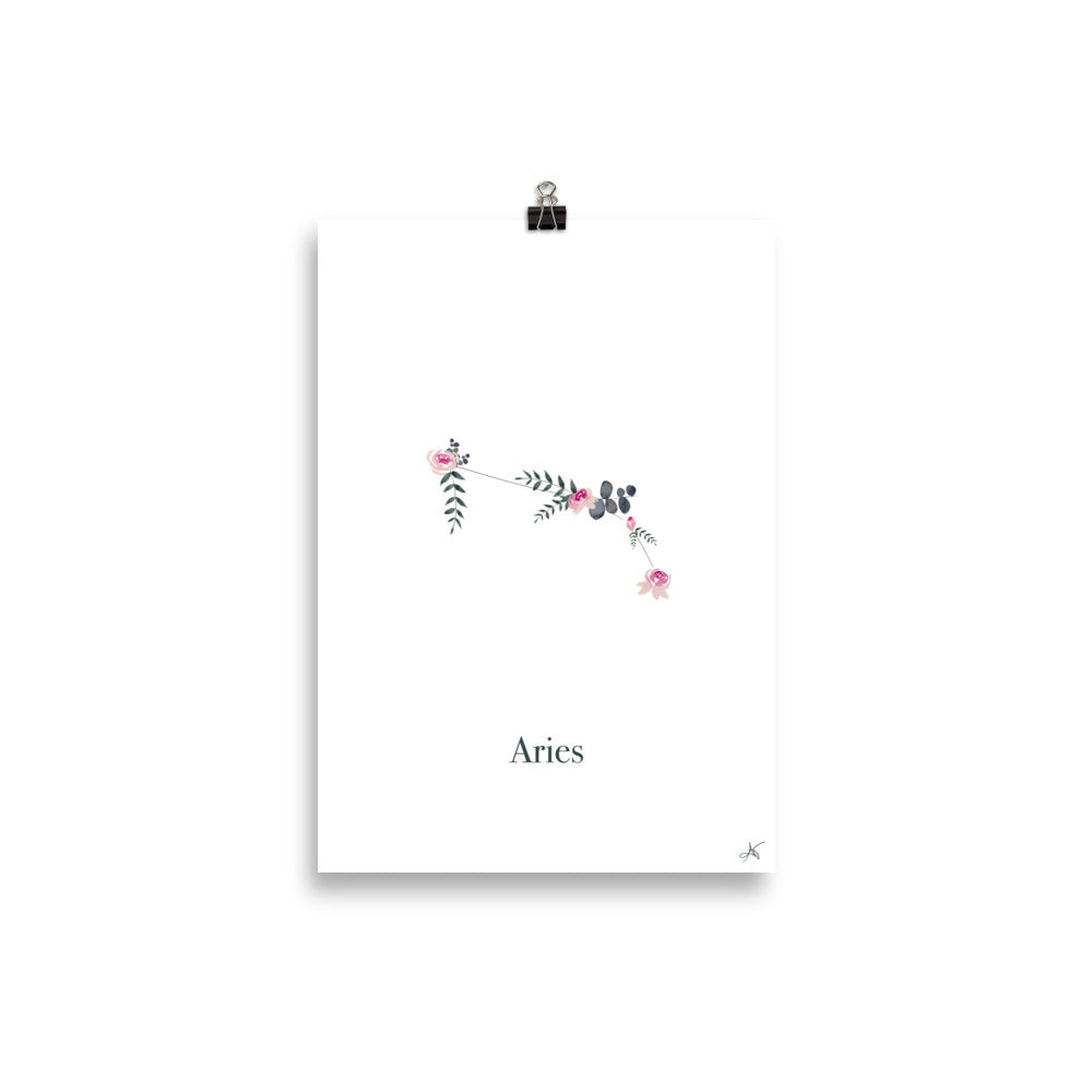 "Aries" ♡ Affiche Aquarelle
