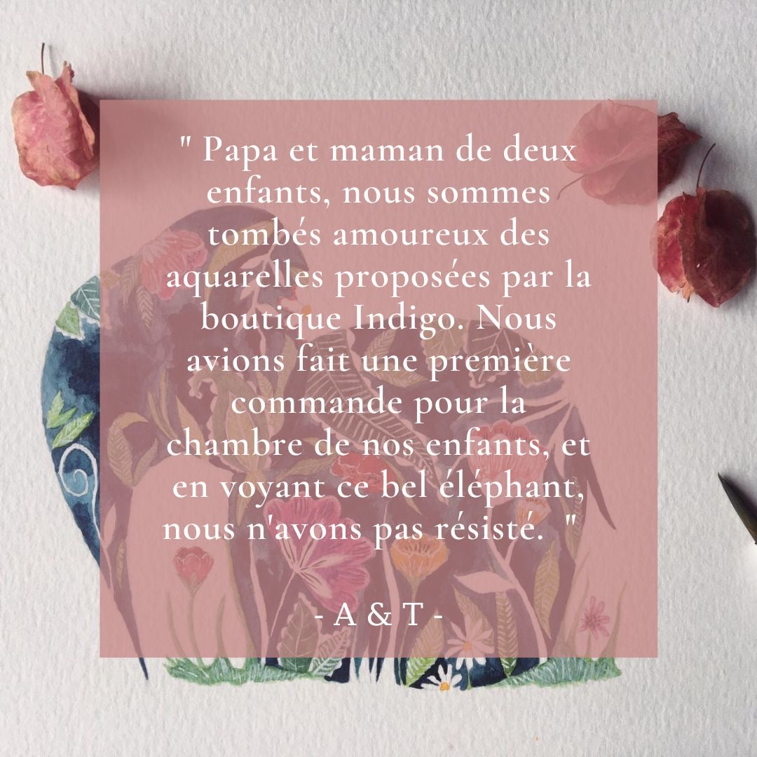"Beltane" ♡ Aquarelle Encadrée avec Mat