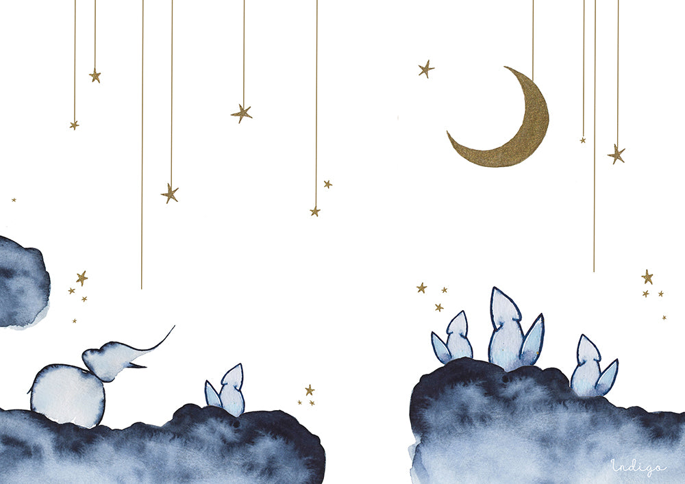 "Buonanotte" ♡ Affiche Aquarelle
