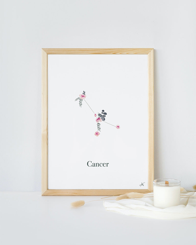 "Cancer" ♡ Affiche Aquarelle