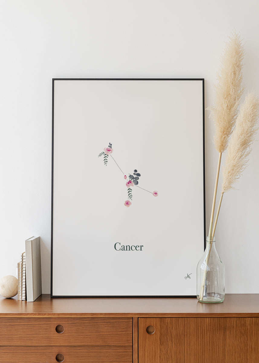 "Cancer" ♡ Affiche Aquarelle