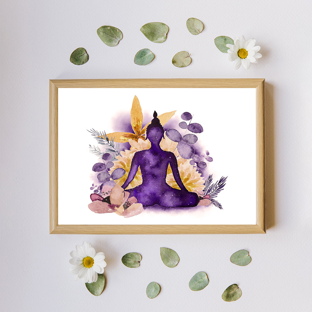 "Samādhi" ♡ Aquarelle Encadrée