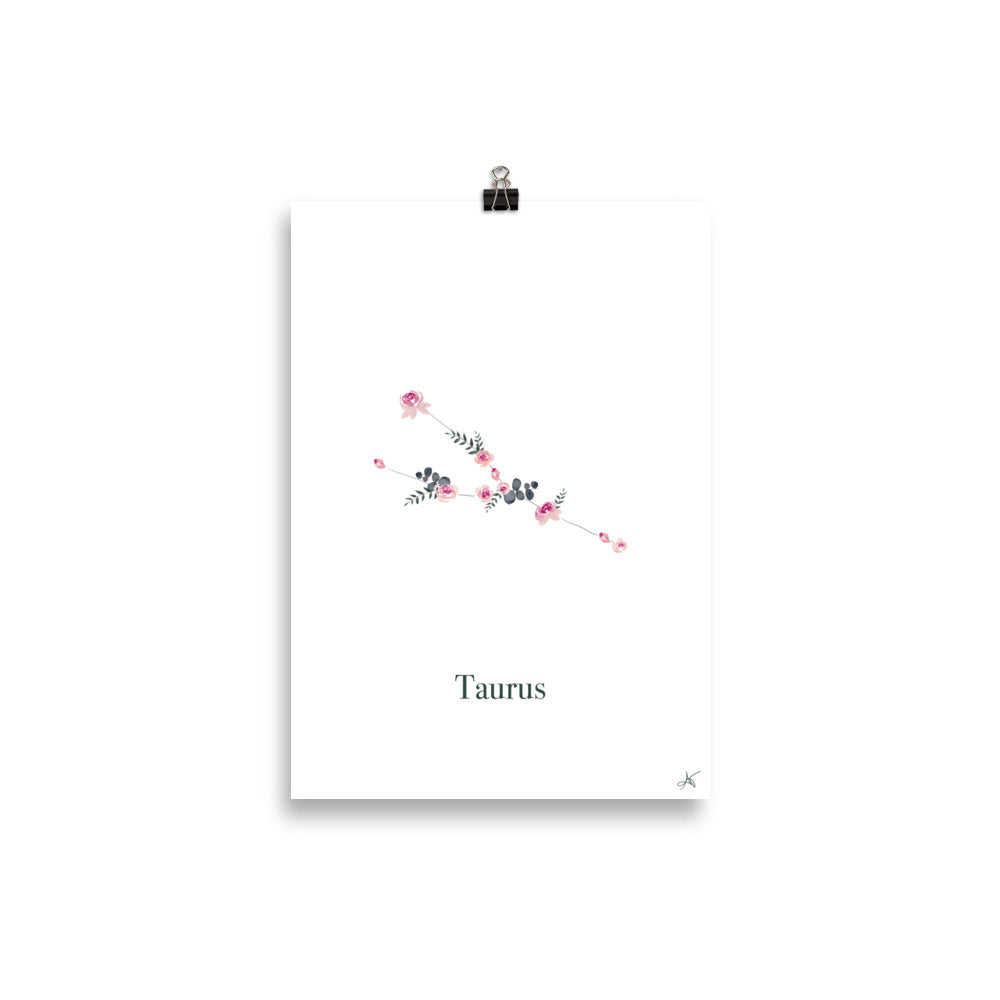 "Taurus" ♡ Affiche Aquarelle