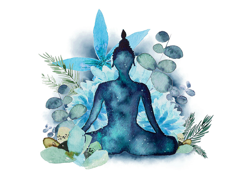 "Vishuddha" ♡ Aquarelle Encadrée avec Mat