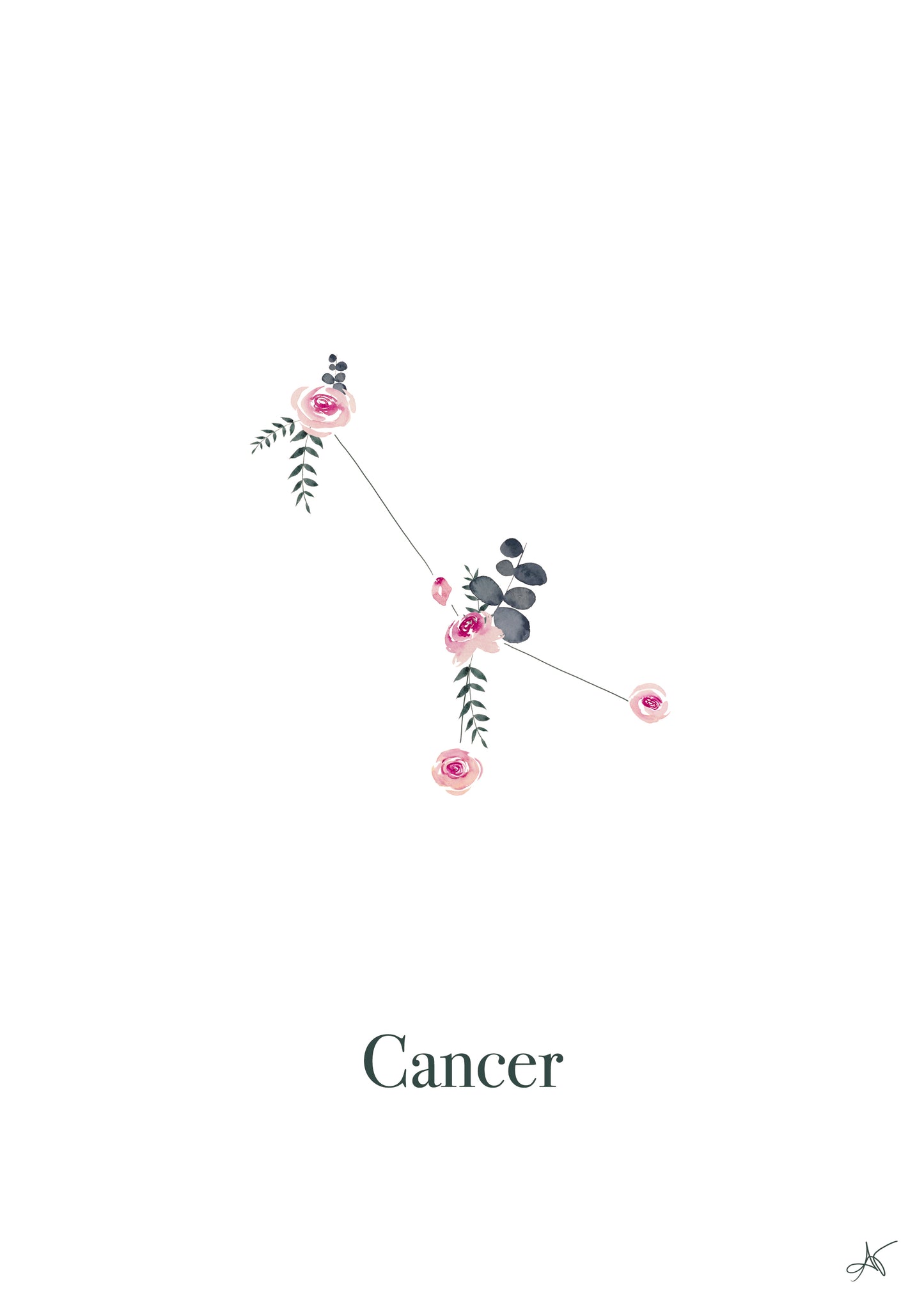 "Cancer" - Rose - Tote Bag