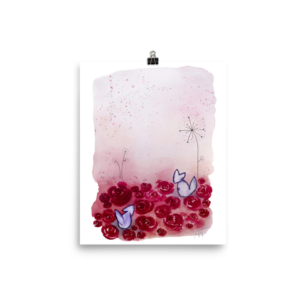 "Amour" ♡ Affiche Aquarelle