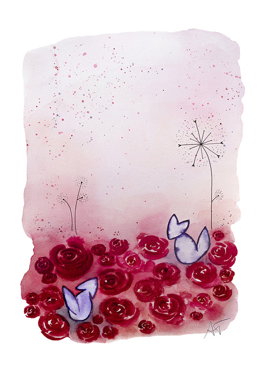 "Amour" ♡ Affiche Aquarelle