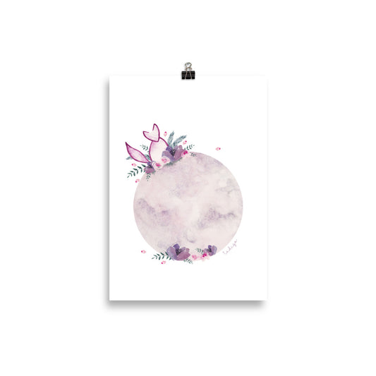 "Piena Luna" ♡ Affiche Aquarelle