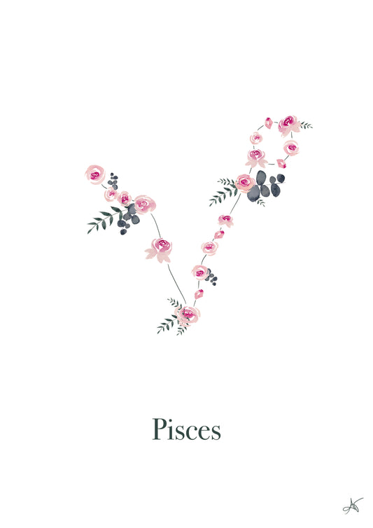 "Pisces" ♡ Affiche Aquarelle