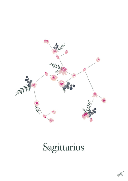"Sagittarius" ♡ Affiche Aquarelle