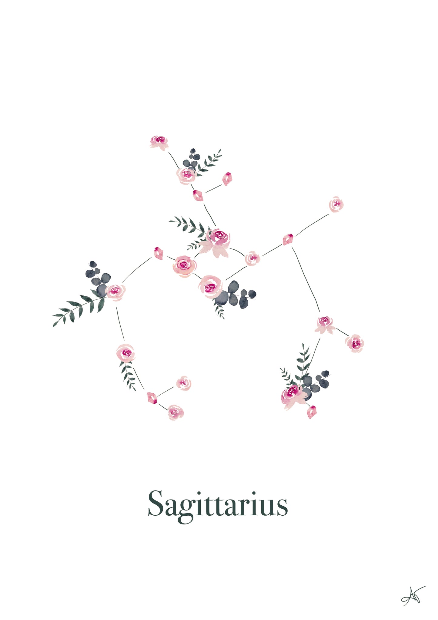 "Sagittarius" - Rose - Tote Bag